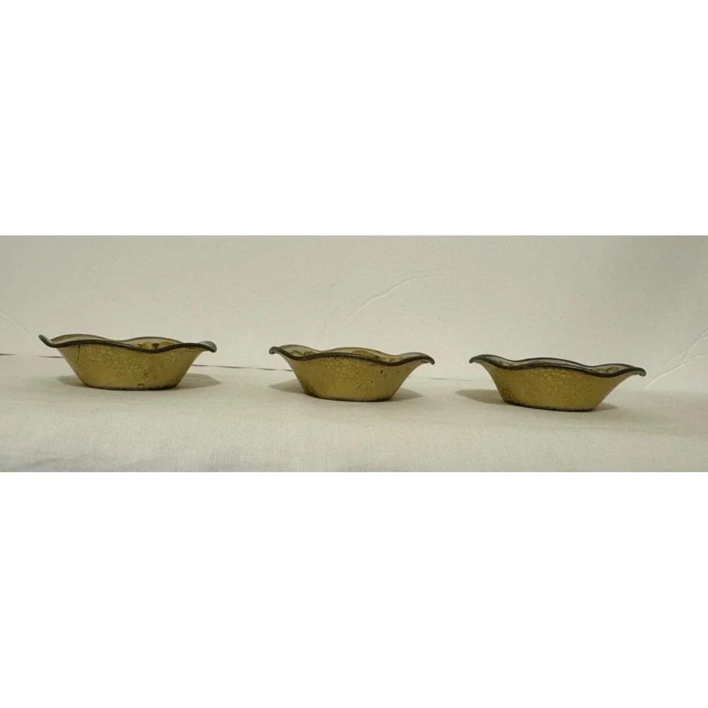 Vintage Mr. Peanut Metal Nut Bowls Set of 3 Catchall Dishes 1960-70s